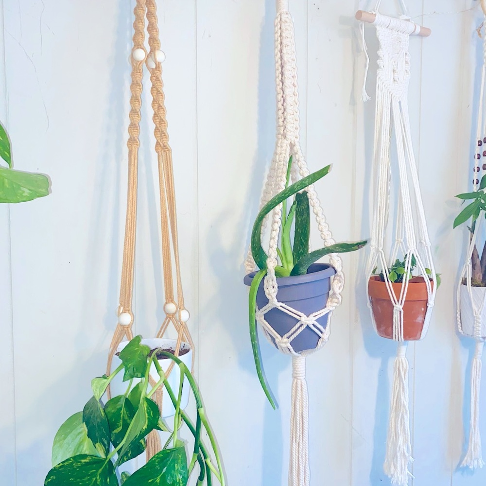 Beaded Handmade macrame holder